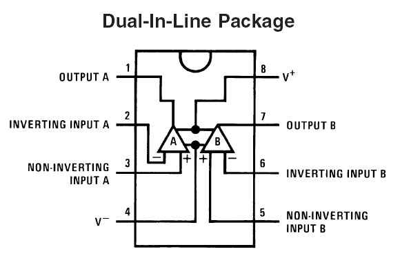 Op-Amp LF442CN Dual JFET 8-Pin DIP