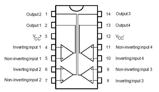 Comparator LM339N Quad