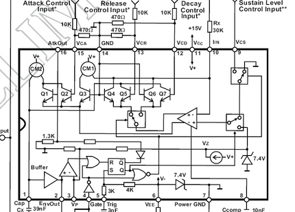 AS3310 ADSR Envelope Generator  16-Pin DIP