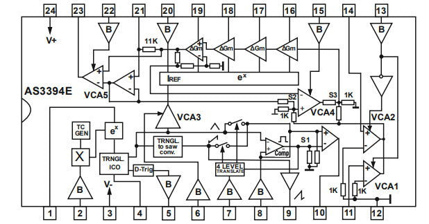 AS3394E Analogue Synth Voice 24-Pin DIP