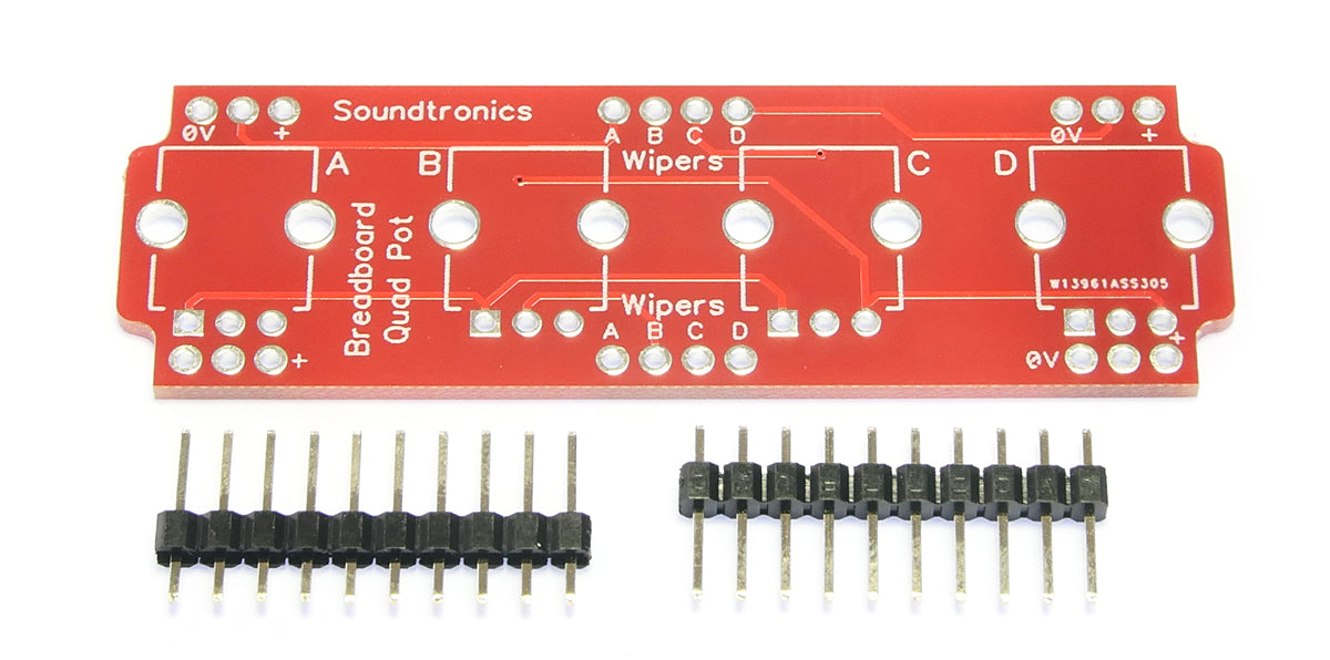 Soundtronics Quad Pot Breakout PCB for Breadboards – Sonic Synths