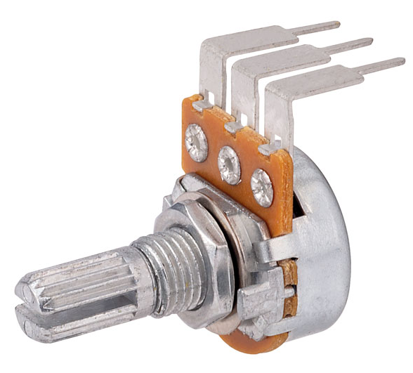 Taiwan Alpha RV16AF Pot Rev Log 500k T18 17mm Right Angle 